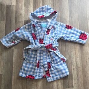 Girls Bath Robe Swim Cover-up with Ladybug Design